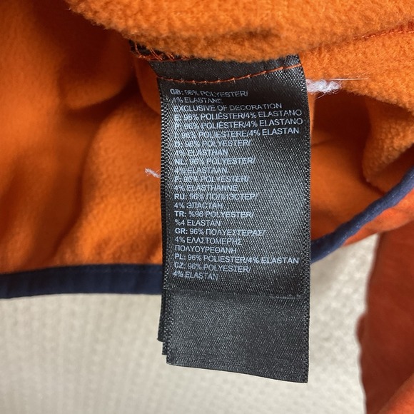 The North Face Men's TNF Full-Zip Hoodie Sweatshirt Men's XL Orange Fleece - Picture 9 of 10